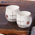 7pcs vermelho cheongsam design cerâmica fina chá estilo chinês conjunto, chá de transparência